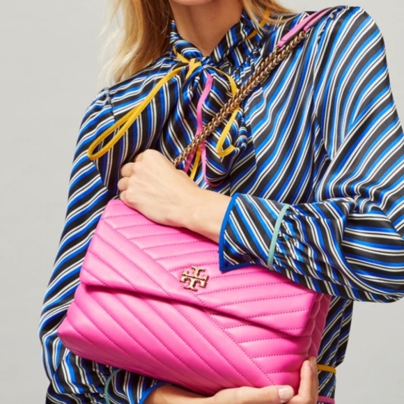 šNew Tory Burch CHEVRON CONVERTIBLE SHOULDER BAG - Picture 3 of 8